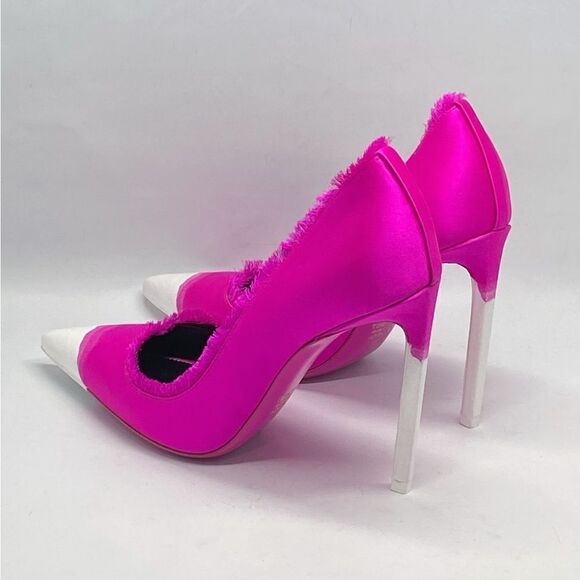 Tom Ford Frayed Dégradé Satin Pumps Pink size 38 - Picture 13 of 16